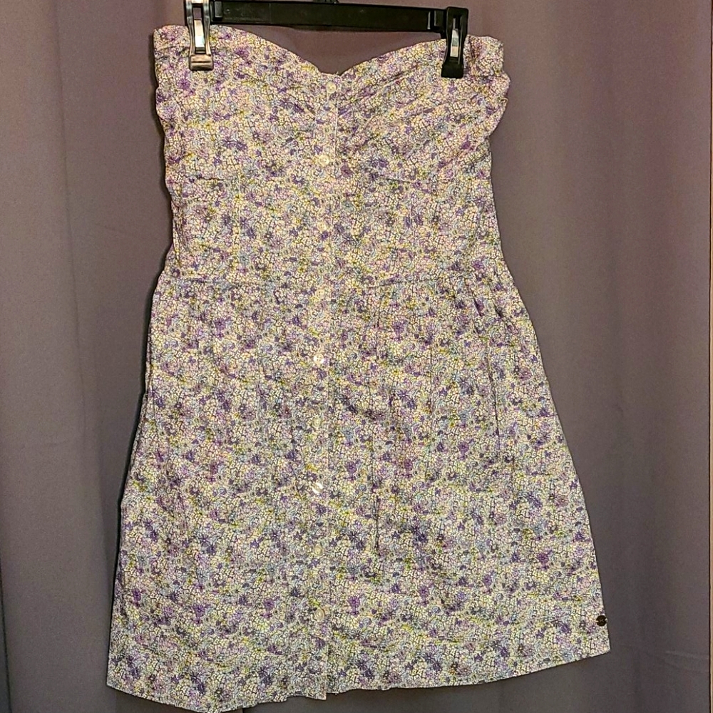 Strapless button down dress